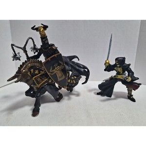 2007 PAPO WEAPON MASTER, HORSE & SKELETON FANTASY SET #48948 LOOSE COMPLETE